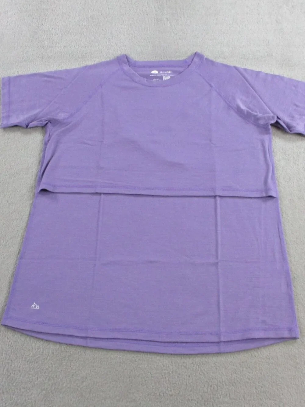 Iksplor Grown Up Nursing Tee Womens Medium Lilac Purple Merino Wool UPF 50+ NEW - Picture 3 of 10